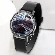 Onyourcases Attack on Titan Levi Sword Custom Watch Awesome Unisex Black Classic Plastic Quartz Top Brand Watch for Men Women Premium with Gift Box Watches