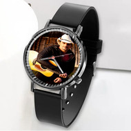 Onyourcases Brad Paisley With Guitar Custom Watch Awesome Unisex Black Classic Plastic Quartz Top Brand Watch for Men Women Premium with Gift Box Watches