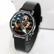 Onyourcases Bruce Springsteen Custom Watch Awesome Unisex Black Classic Plastic Quartz Top Brand Watch for Men Women Premium with Gift Box Watches