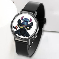 Onyourcases Can I Sit Here Disney Stitch and Toothless Custom Watch Awesome Unisex Black Classic Plastic Quartz Top Brand Watch for Men Women Premium with Gift Box Watches