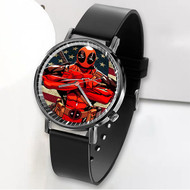 Onyourcases Deadpool for President Custom Watch Awesome Unisex Black Classic Plastic Quartz Top Brand Watch for Men Women Premium with Gift Box Watches