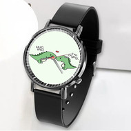 Onyourcases Dinosaurs In Love Custom Watch Awesome Unisex Black Classic Plastic Quartz Top Brand Watch for Men Women Premium with Gift Box Watches