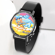 Onyourcases Disney Aladdin Jasmine and Genie Custom Watch Awesome Unisex Black Classic Plastic Quartz Top Brand Watch for Men Women Premium with Gift Box Watches