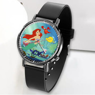 Onyourcases Disney Ariel The Little Mermaid and Friends Custom Watch Awesome Unisex Black Classic Plastic Quartz Top Brand Watch for Men Women Premium with Gift Box Watches