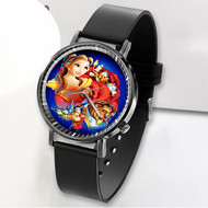 Onyourcases Disney Beauty and The Beast Custom Watch Awesome Unisex Black Classic Plastic Quartz Top Brand Watch for Men Women Premium with Gift Box Watches
