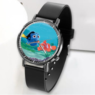 Onyourcases Disney Finding Nemo and Dory Custom Watch Awesome Unisex Black Classic Plastic Quartz Top Brand Watch for Men Women Premium with Gift Box Watches