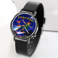 Onyourcases Disney Peter Pan FLying Custom Watch Awesome Unisex Black Classic Plastic Quartz Top Brand Watch for Men Women Premium with Gift Box Watches