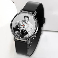 Onyourcases Elvis Presley Playing Guitar Custom Watch Awesome Unisex Black Classic Plastic Quartz Top Brand Watch for Men Women Premium with Gift Box Watches
