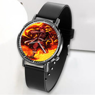 Onyourcases Fairy Tail Natsu On Fire Custom Watch Awesome Unisex Black Classic Plastic Quartz Top Brand Watch for Men Women Premium with Gift Box Watches