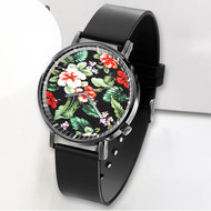Onyourcases Floral Pattern Custom Watch Awesome Unisex Black Classic Plastic Quartz Top Brand Watch for Men Women Premium with Gift Box Watches