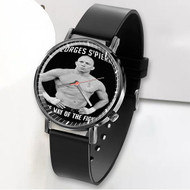 Onyourcases Georges St Pierre Custom Watch Awesome Unisex Black Classic Plastic Quartz Top Brand Watch for Men Women Premium with Gift Box Watches