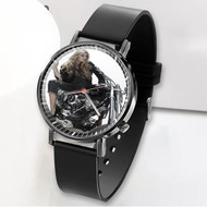 Onyourcases Gigi Hadid Motorcycles Custom Watch Awesome Unisex Black Classic Plastic Quartz Top Brand Watch for Men Women Premium with Gift Box Watches