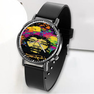 Onyourcases Jimi Hendrix Signature Custom Watch Awesome Unisex Black Classic Plastic Quartz Top Brand Watch for Men Women Premium with Gift Box Watches