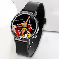 Onyourcases Kareem Abdul Jabbar Basketball Custom Watch Awesome Unisex Black Classic Plastic Quartz Top Brand Watch for Men Women Premium with Gift Box Watches