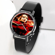 Onyourcases Katniss Everdeen Mockingjay Part 2 Custom Watch Awesome Unisex Black Classic Plastic Quartz Top Brand Watch for Men Women Premium with Gift Box Watches