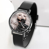 Onyourcases Lady Gaga Custom Watch Awesome Unisex Black Classic Plastic Quartz Top Brand Watch for Men Women Premium with Gift Box Watches