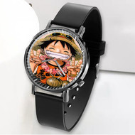 Onyourcases Luffy One Piece Custom Watch Awesome Unisex Black Classic Plastic Quartz Top Brand Watch for Men Women Premium with Gift Box Watches