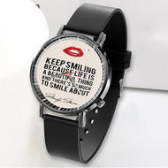 Onyourcases Marilyn Monroe Lips Quotes Custom Watch Awesome Unisex Black Classic Plastic Quartz Top Brand Watch for Men Women Premium with Gift Box Watches