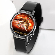 Onyourcases Mockingjay Part 2 The Hunger Games Custom Watch Awesome Unisex Black Classic Plastic Quartz Top Brand Watch for Men Women Premium with Gift Box Watches