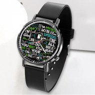 Onyourcases Oasis Supersonic Lyrics Custom Watch Awesome Unisex Black Classic Plastic Quartz Top Brand Watch for Men Women Premium with Gift Box Watches