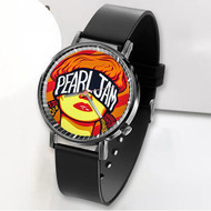 Onyourcases Pearl Jam Custom Watch Awesome Unisex Black Classic Plastic Quartz Top Brand Watch for Men Women Premium with Gift Box Watches