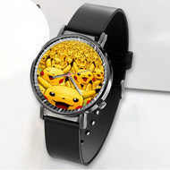 Onyourcases Pikachu Collage Custom Watch Awesome Unisex Black Classic Plastic Quartz Top Brand Watch for Men Women Premium with Gift Box Watches