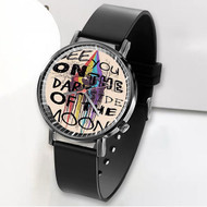 Onyourcases Pink Floyd The Dark Side of The Moon Quotes Custom Watch Awesome Unisex Black Classic Plastic Quartz Top Brand Watch for Men Women Premium with Gift Box Watches