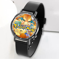 Onyourcases Pokemon Custom Watch Awesome Unisex Black Classic Plastic Quartz Top Brand Watch for Men Women Premium with Gift Box Watches