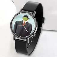 Onyourcases Rene Magritte Apple Custom Watch Awesome Unisex Black Classic Plastic Quartz Top Brand Watch for Men Women Premium with Gift Box Watches