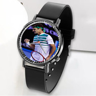 Onyourcases Roger Federer Custom Watch Awesome Unisex Black Classic Plastic Quartz Top Brand Watch for Men Women Premium with Gift Box Watches