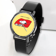 Onyourcases Snoopy Born to Sleep Custom Watch Awesome Unisex Black Classic Plastic Quartz Top Brand Watch for Men Women Premium with Gift Box Watches