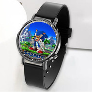 Onyourcases Sonic The Hedgehog Custom Watch Awesome Unisex Black Classic Plastic Quartz Top Brand Watch for Men Women Premium with Gift Box Watches