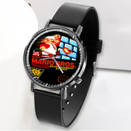 Onyourcases Super Mario Bros Nintendo Custom Watch Awesome Unisex Black Classic Plastic Quartz Top Brand Watch for Men Women Premium with Gift Box Watches