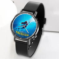 Onyourcases The Little Mermaid Swimming Disney Custom Watch Awesome Unisex Black Classic Plastic Quartz Top Brand Watch for Men Women Premium with Gift Box Watches