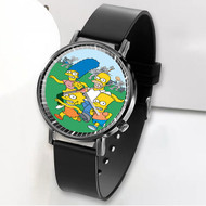 Onyourcases The Simpsons Marathon Custom Watch Awesome Unisex Black Classic Plastic Quartz Top Brand Watch for Men Women Premium with Gift Box Watches
