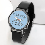 Onyourcases Time to Be a Unicorn Quotes Custom Watch Awesome Unisex Black Classic Plastic Quartz Top Brand Watch for Men Women Premium with Gift Box Watches