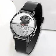 Onyourcases Tupac Shakur Custom Watch Awesome Unisex Black Classic Plastic Quartz Top Brand Watch for Men Women Premium with Gift Box Watches
