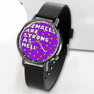 Onyourcases Unbreakable Kimmy Schmidt Females Are Strong As Hell Custom Watch Awesome Unisex Black Classic Plastic Quartz Top Brand Watch for Men Women Premium with Gift Box Watches