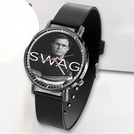 Onyourcases Will Ferell Swag Custom Watch Awesome Unisex Black Classic Plastic Quartz Top Brand Watch for Men Women Premium with Gift Box Watches