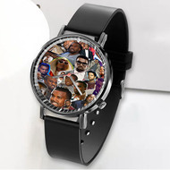 Onyourcases Yeezus Kanye West Collage Custom Watch Awesome Unisex Black Classic Plastic Quartz Top Brand Watch for Men Women Premium with Gift Box Watches
