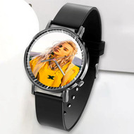 Onyourcases Billie Eilish Custom Watch Awesome Unisex Black Classic Plastic Quartz Watch for Men Women Top Brand Premium with Gift Box Watches