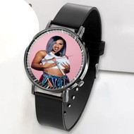 Onyourcases Cardi B 2 Custom Watch Awesome Unisex Black Classic Plastic Quartz Watch for Men Women Top Brand Premium with Gift Box Watches