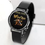 Onyourcases Snoop Dogg Feat B Slade Words Are Few Custom Watch Awesome Unisex Black Classic Plastic Quartz Watch for Men Women Top Brand Premium with Gift Box Watches