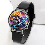 Onyourcases Sword Art Online Anime Custom Watch Awesome Unisex Black Classic Plastic Quartz Watch for Men Women Top Brand Premium with Gift Box Watches