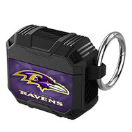 Onyourcases Baltimore Ravens NFL Custom Personalized AirPods Case Shockproof Cover Awesome The Best Smart Protective Cover With Ring AirPods Gen 1 2 3 Pro Black Colors Bluetooth