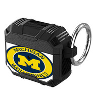 Onyourcases Michigan Wolverines Custom Personalized AirPods Case Shockproof Cover Awesome The Best Smart Protective Cover With Ring AirPods Gen 1 2 3 Pro Black Colors Bluetooth