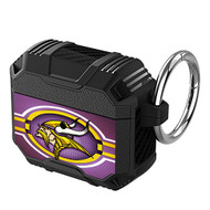 Onyourcases Minnesota Vikings NFL Custom Personalized AirPods Case Shockproof Cover Awesome The Best Smart Protective Cover With Ring AirPods Gen 1 2 3 Pro Black Colors Bluetooth
