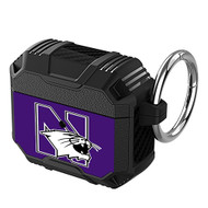 Onyourcases Northwestern Wildcats Custom Personalized AirPods Case Shockproof Cover Awesome The Best Smart Protective Cover With Ring AirPods Gen 1 2 3 Pro Black Colors Bluetooth