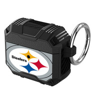Onyourcases Pittsburgh Steelers NFL Custom Personalized AirPods Case Shockproof Cover Awesome The Best Smart Protective Cover With Ring AirPods Gen 1 2 3 Pro Black Colors Bluetooth