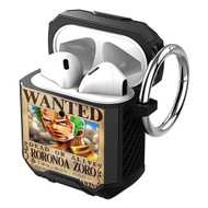 Onyourcases Roronoa Zoro One Piece Wanted Custom Personalized AirPods Case Shockproof Cover Brand New Awesome Smart Protective Best Cover With Ring AirPods Bluetooth Gen 1 2 3 Pro Black Colors